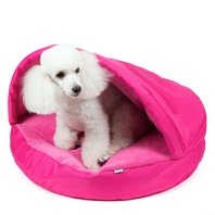 Pelech pro psa DONUTS kapsa růžový s chlupatinou