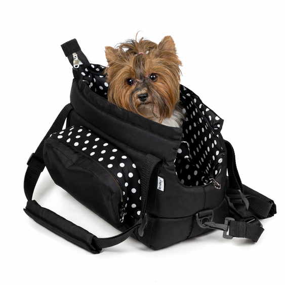 Taška pro psa no.2 černá s puntíkem.png