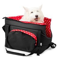 Taška na psa CARRIE no.6 černá s červeným puntíkem 3.jpg